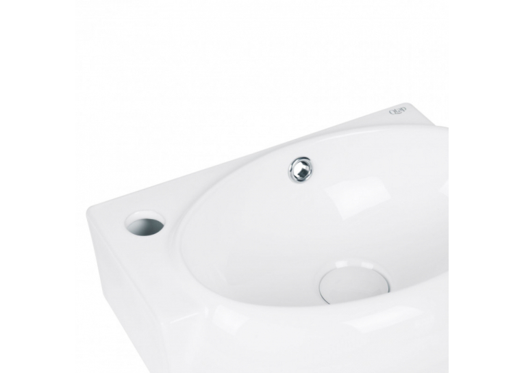  Раковина Qtap Leo 43x29x14 White з донним клапаном QT11115011LW