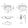  Раковина Qtap Leo 43x29x14 White з донним клапаном QT11115011LW