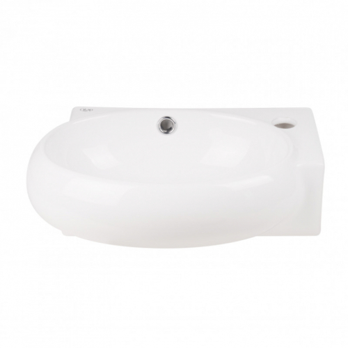 Раковина Qtap Leo 43x29x14 White с донным клапаном QT11115011RW
