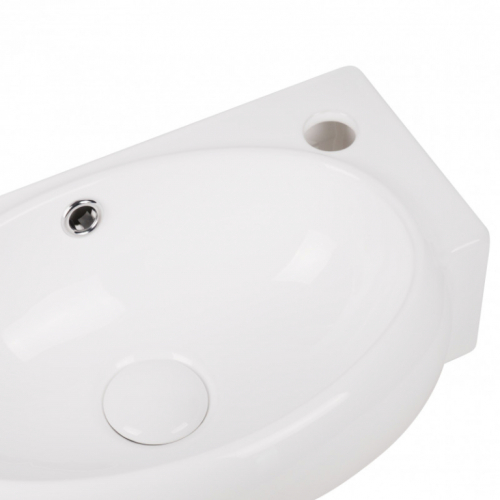 Раковина Qtap Leo 43x29x14 White с донным клапаном QT11115011RW