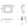 Раковина Qtap Stork 44x34x19 White с донным клапаном QT15116086W