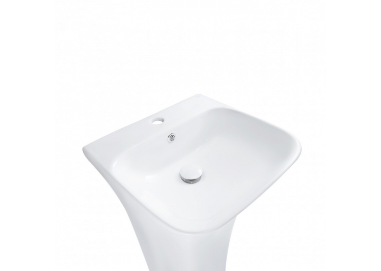  Раковина моноблок Qtap Crow 45x43,5x83,5 White з донним клапаном QT0511G315W