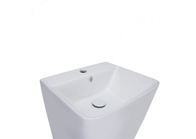  Раковина підлогова моноблок Qtap Tern 44x38x83 White з донним клапаном QT1711G302W