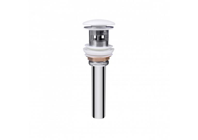 Раковина подвесная моноблок двойная Qtap Virgo 100x41x36 White с донным клапаном QT1811G760W