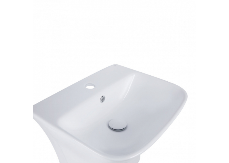  Раковина підвісна моноблок Qtap Crow 50x40x38,5 White з донним клапаном QT0511G815W