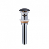  Раковина підвісна моноблок Qtap Virgo 55x43x40 Matt black з донним клапаном QT1811037GMB