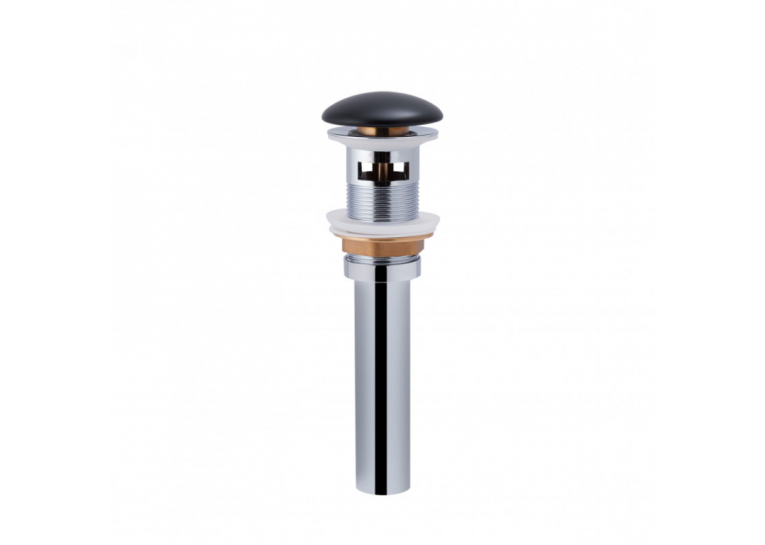  Раковина підвісна моноблок Qtap Virgo 55x43x40 Matt black з донним клапаном QT1811037GMB