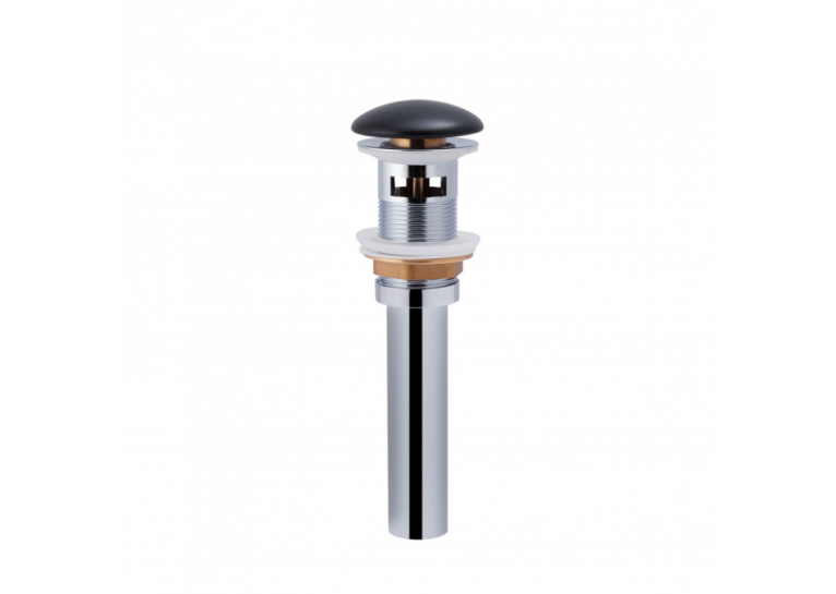  Раковина підвісна моноблок Qtap Virgo 55x43x40 Matt black з донним клапаном QT1811037GMB