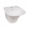 Раковина подвесная моноблок Qtap Virgo 55x43x40 White с донным клапаном QT1811037GW