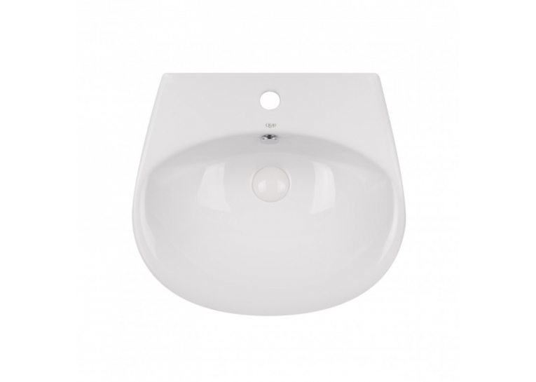 Раковина подвесная моноблок Qtap Virgo 55x43x40 White с донным клапаном QT1811037GW