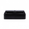  Раковина Qtap Nando LT 50x42x12 Matt black з донним клапаном QT12112173SMBMB