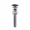  Раковина Qtap Nando LT 50x42x12 Matt black з донним клапаном QT12112173SMBMB