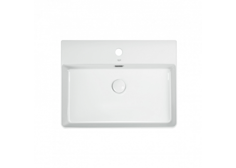 Раковина Qtap Nando LT 60x42x12 White с донным клапаном QT12112173W