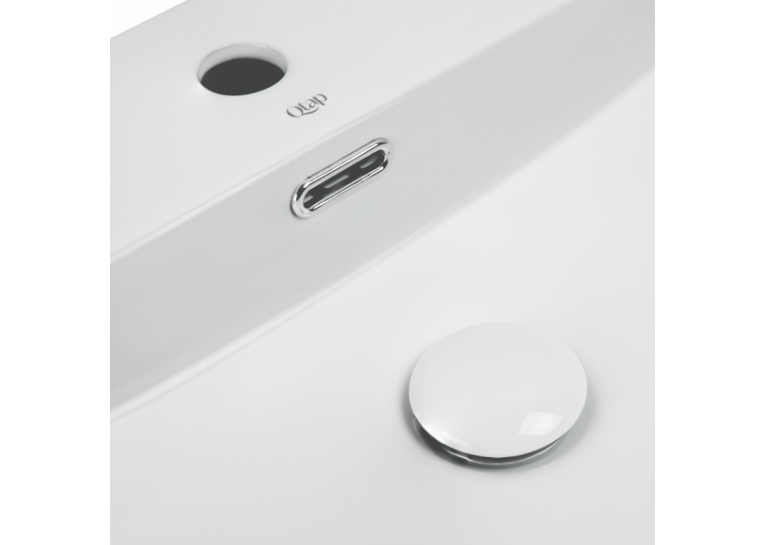 Раковина Qtap Nando LT 60x42x12 White с донным клапаном QT12112173W