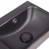  Раковина Qtap Tern 45x26x15,5 Matt black з донним клапаном QT17115117LMB