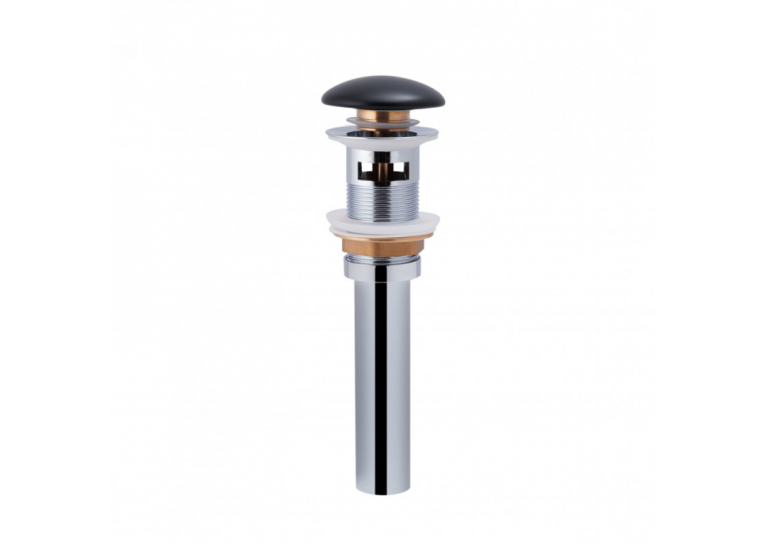  Раковина Qtap Tern 45x26x15,5 Matt black з донним клапаном QT17115117LMB