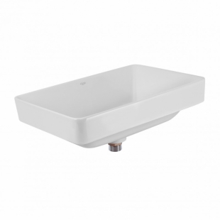 Раковина Qtap Crow 50x35x18 White с донным клапаном QT0511L582W