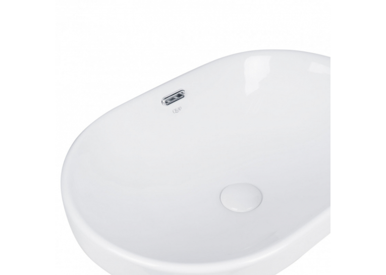 Раковина Qtap Leo 59x40x17 White с донным клапаном QT11114028W
