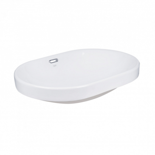 Раковина Qtap Leo 59x40x17 White с донным клапаном QT11114028W
