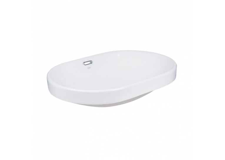 Раковина Qtap Leo 59x40x17 White с донным клапаном QT11114028W