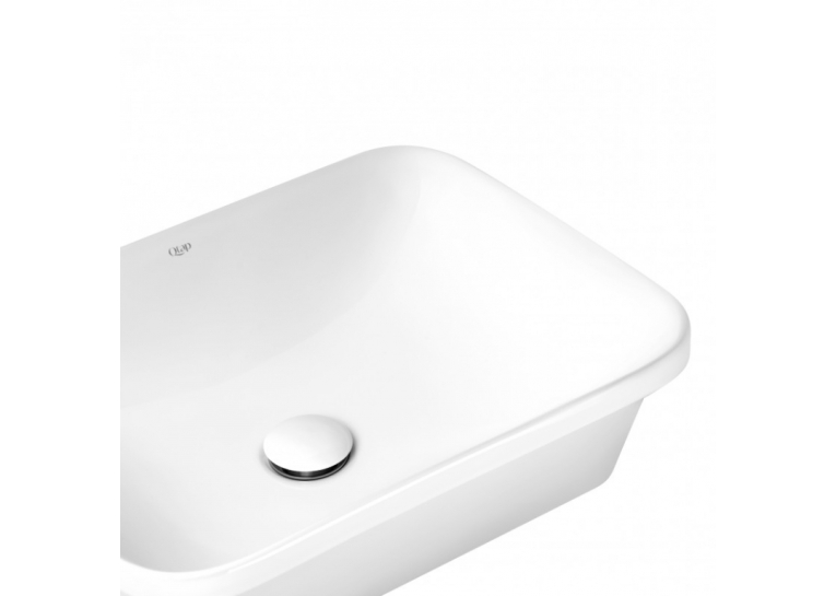 Раковина Qtap Scorpio 50x38x14,5 White с донным клапаном QT1411K490W