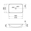 Раковина Qtap Scorpio 61x38x15 White с донным клапаном QT1411K491W