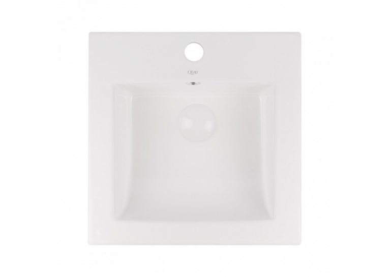 Раковина Qtap Stork 42x42x17 White з донним клапаном QT15116037W