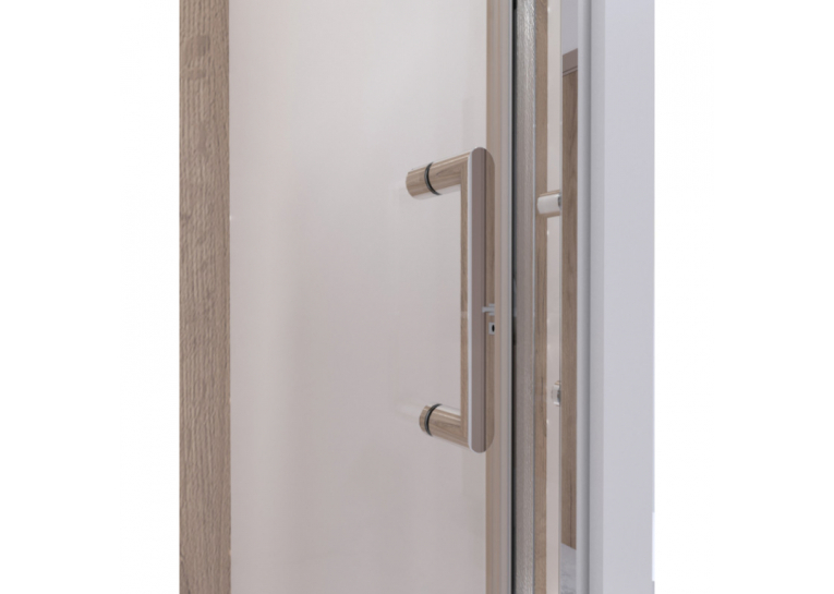 Душевая дверь в нишу Qtap Taurus CRM201-11.C6 97-108x185 см, стекло Clear 6 мм, покрытие CalcLess TAUCRM20111C6