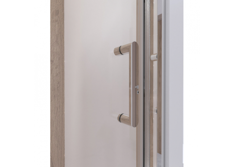 Душевая дверь в нишу Qtap Taurus CRM201-11.C6 97-108x185 см, стекло Clear 6 мм, покрытие CalcLess TAUCRM20111C6