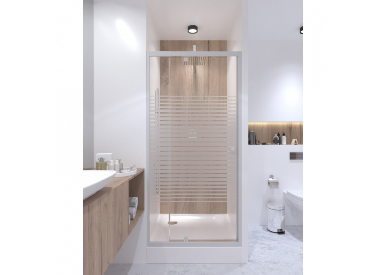 Душові двері в нішу Qtap Pisces WHI208-9.CP5 79-92х185 см, скло Pattern 5 мм PISWHI2089CP5
