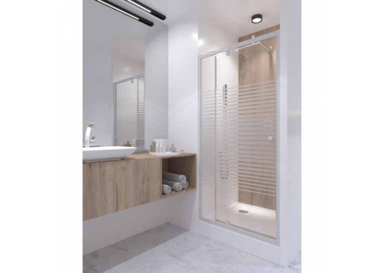 Душові двері в нішу Qtap Pisces WHI208-9.CP5 79-92х185 см, скло Pattern 5 мм PISWHI2089CP5