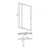 Душові двері в нішу Qtap Pisces WHI208-9.CP5 79-92х185 см, скло Pattern 5 мм PISWHI2089CP5