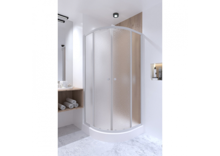  Душова кабіна Qtap Presto WHI1099AP5 90х90, скло Pear 5 мм, без піддону PREWHI1099AP5