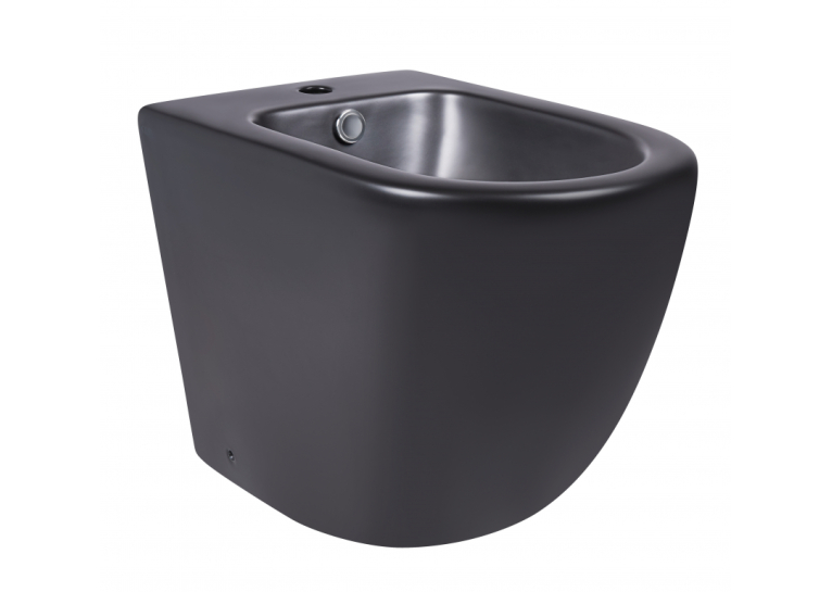 Биде напольное Qtap Robin 565x360x405 Matt black QT13442141CMB
