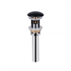 Донный клапан для раковины Qtap PU03O MATT BLACK с переливом QT066PU03OMB