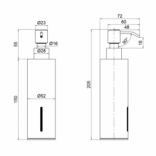 Дозатор для жидкого мыла Qtap Liberty BLM 1152-1 QTLIBBLM11521 33934