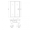  Душові двері в нішу Qtap Taurus CRM2011-12.C6 110-120x185 см, скло Clear 6 мм, покриття CalcLess TAUCRM201112C6