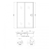  Душові двері в нішу Qtap Taurus CRM2012-13.C6 120-130x185 см, скло Clear 6 мм, покриття CalcLess TAUCRM201213C6