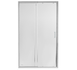 Душевая дверь в нишу Qtap Taurus CRM2013-14.C6 130-140x185 см, стекло Clear 6 мм, покрытие CalcLess TAUCRM201314C6