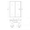Душевая дверь в нишу Qtap Taurus CRM2013-14.C6 130-140x185 см, стекло Clear 6 мм, покрытие CalcLess TAUCRM201314C6