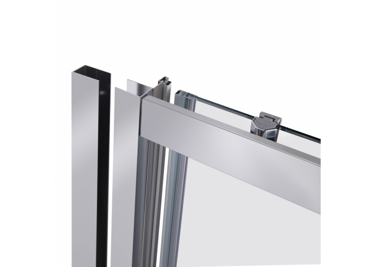  Душові двері в нішу Qtap Taurus CRM2013-14.C6 130-140x185 см, скло Clear 6 мм, покриття CalcLess TAUCRM201314C6