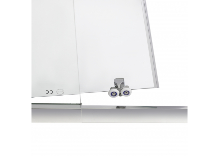 Душевая дверь в нишу Qtap Taurus CRM2013-14.C6 130-140x185 см, стекло Clear 6 мм, покрытие CalcLess TAUCRM201314C6