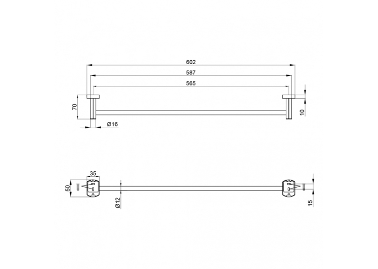 Полотенцедержатель Qtap Liberty BLM 1124 QTLIBBLM1123