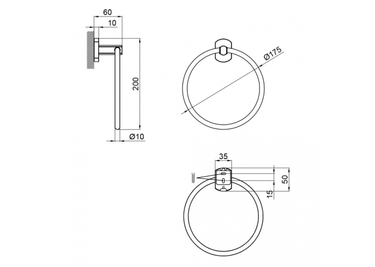  Рушникотримувач Qtap Liberty BLM 1160 QTLIBBLM1159