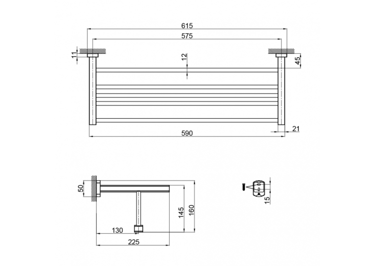  Полиця для рушників Qtap Liberty BLM 1122 QTLIBBLM1122