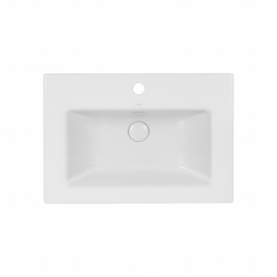 Раковина Qtap Stork 610х420х170 White с донным клапаном (QT1511L738W)