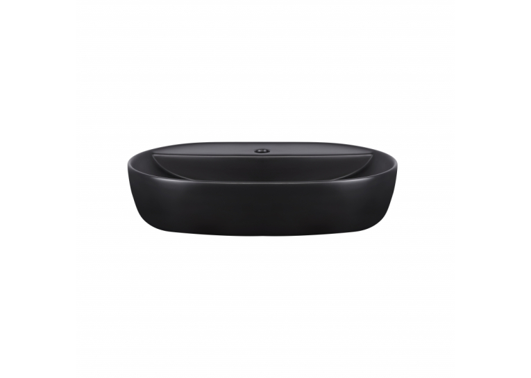 Раковина-чаша Qtap Scorpio 610x400x120 Matt black с донным клапаном (QT142203MBMB)