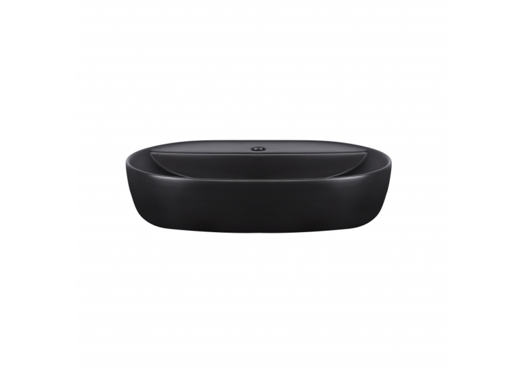  Раковина-чаша Qtap Scorpio 610x400x120 Matt black з донним клапаном (QT142203MBMB)