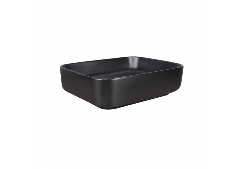 Раковина-чаша Qtap Tern 500x390x140 Matt black с донным клапаном (QT172195MBMB)