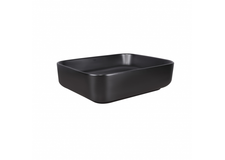 Раковина-чаша Qtap Tern 500x390x140 Matt black с донным клапаном (QT172195MBMB)